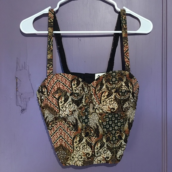 Hand made beaded corset top - Picture 3 of 6